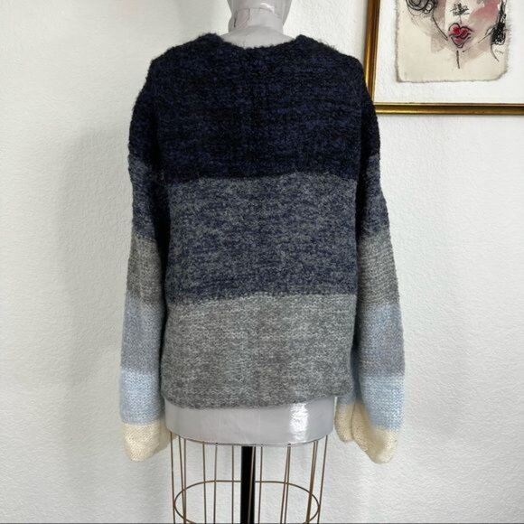 Free People Color Block Knit Oversized Sweater - Picture 5 of 13